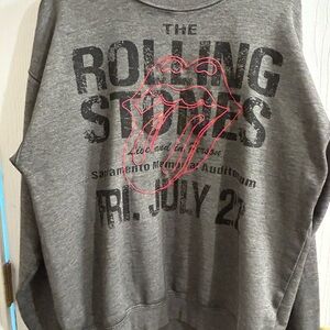 The Rolling Stones Gray Sweater with Red Logo